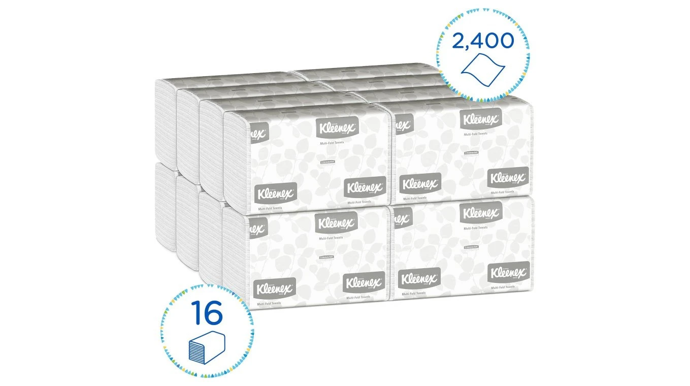 KLEENEX Papierhandtücher Multifold Z-Falz, 1-lagig, weiss