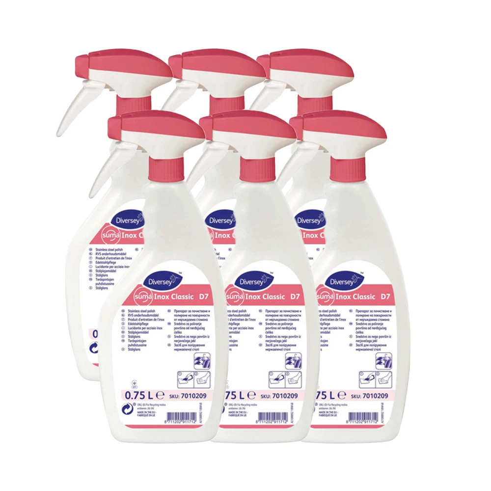 SUMA Edelstahlpflege Inox Classic D7, 6 x 750 ml