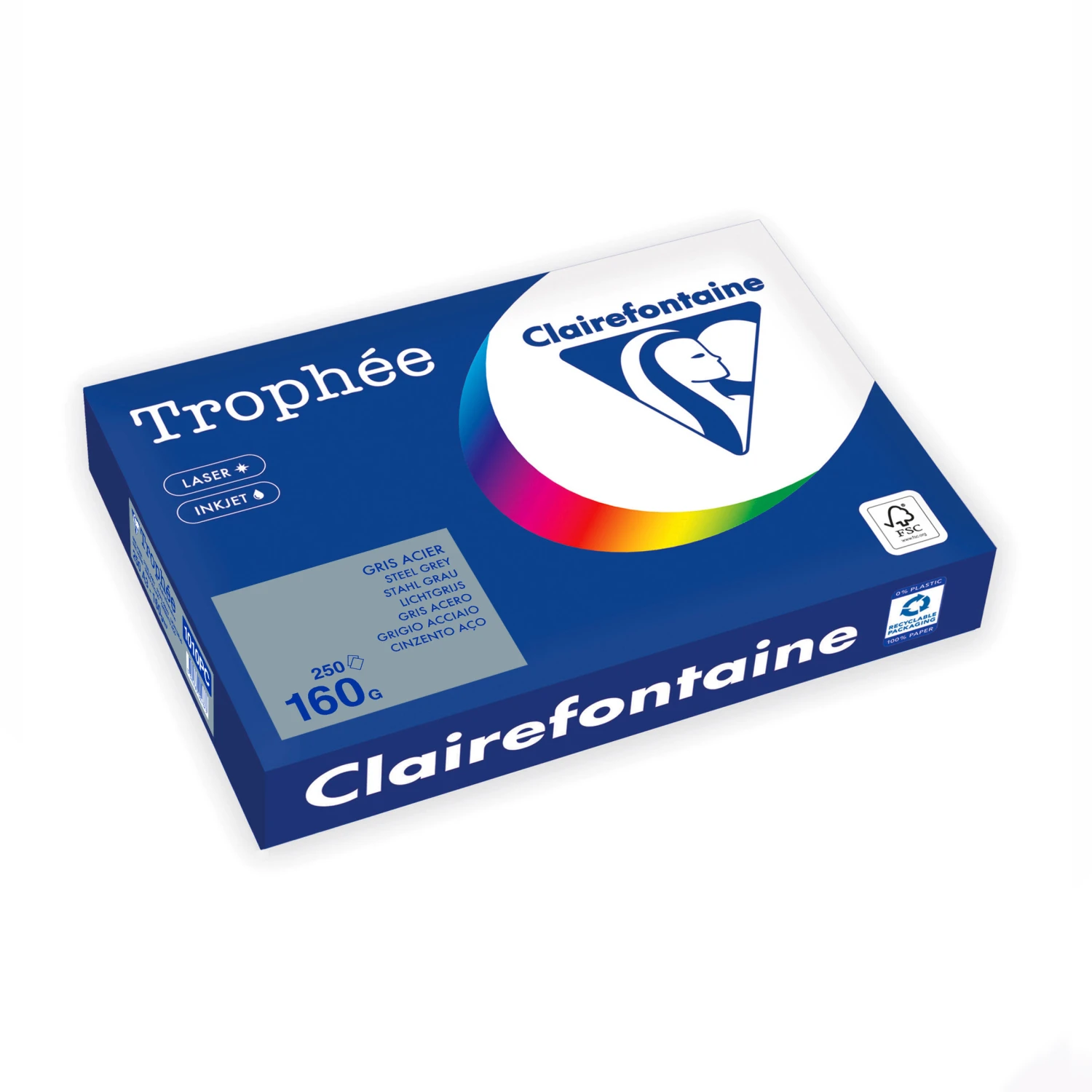 CLAIREFONTAINE Kopierpapier Trophée Pastell A3, 160 g/m², 250 Blatt