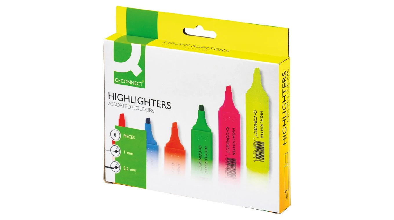 Q-CONNECT® Textmarker Economy 6er Etui