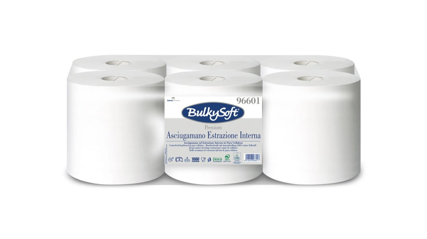 BULKYSOFT Papierwischtücher Excellence Midi 2-lagig, 6 Rollen