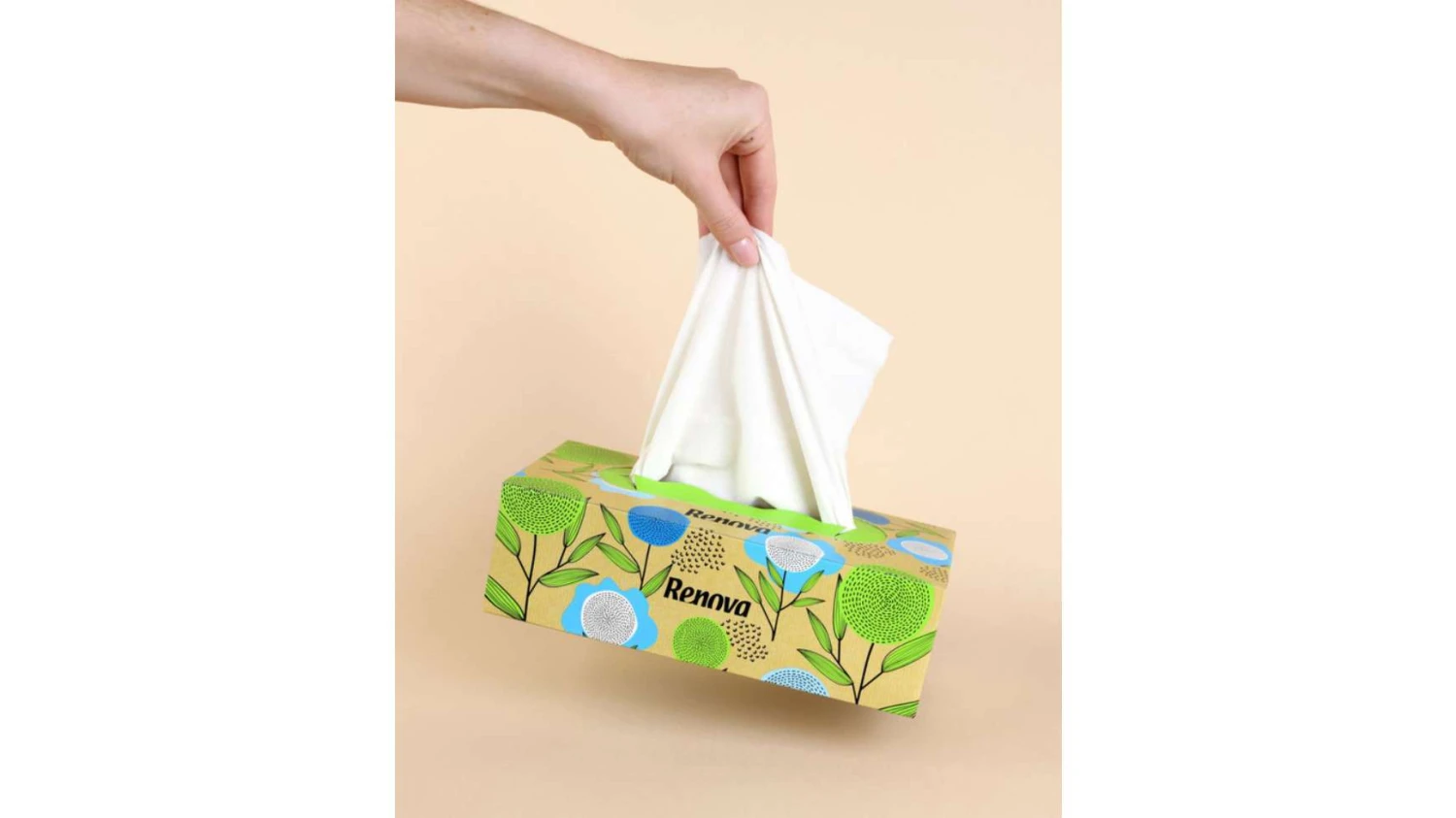RENOVA Kosmetiktücher Eco Recycled 3-lagig, 1 Stück