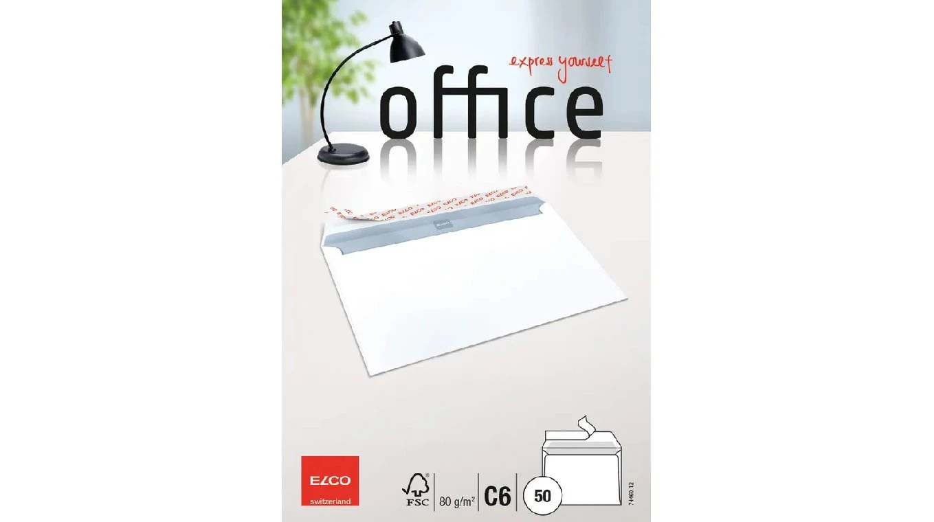 ELCO Couvert Office C6, ohne Fenster 80 g/m2, 50 Stk.
