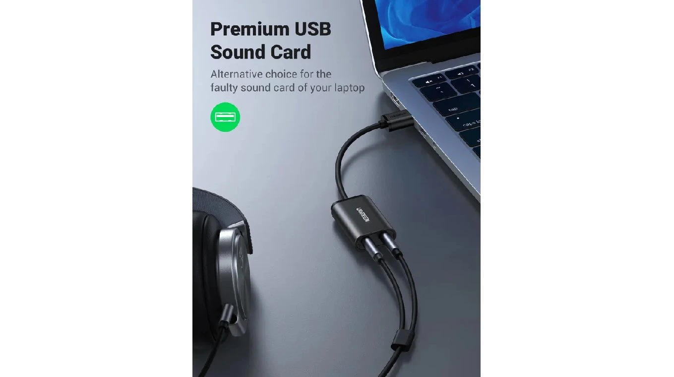 UGREEN External Sound Adapter USB 2.0