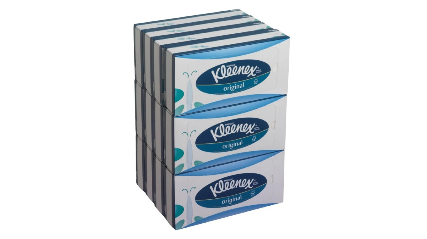 KLEENEX Kosmetiktücher Standard 3-lagig, 12 Stück