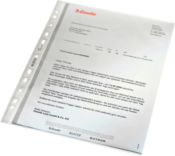 LEITZ Prospekthülle PP A4 glatt - 100 Stk.