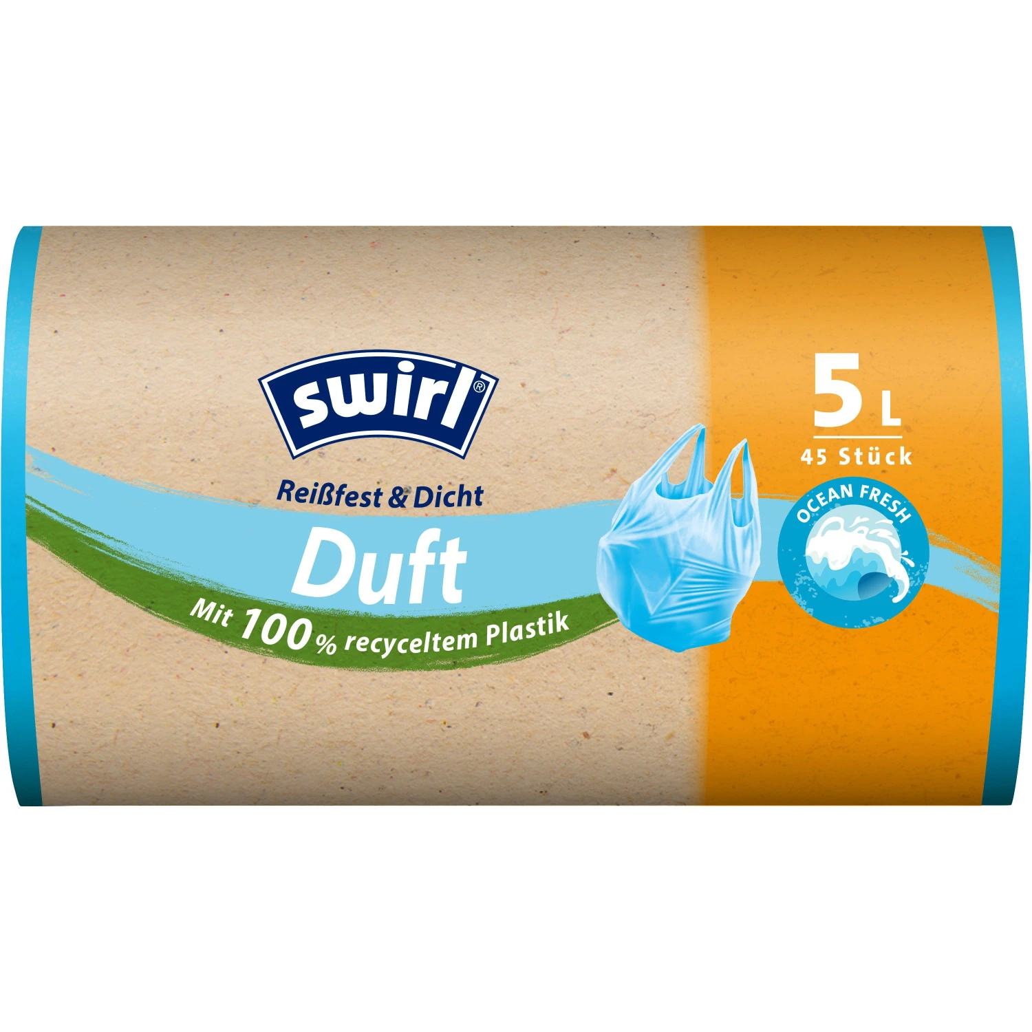 SWIRL Duft-Müllbeutel Ocean 5 L, 45. Stück