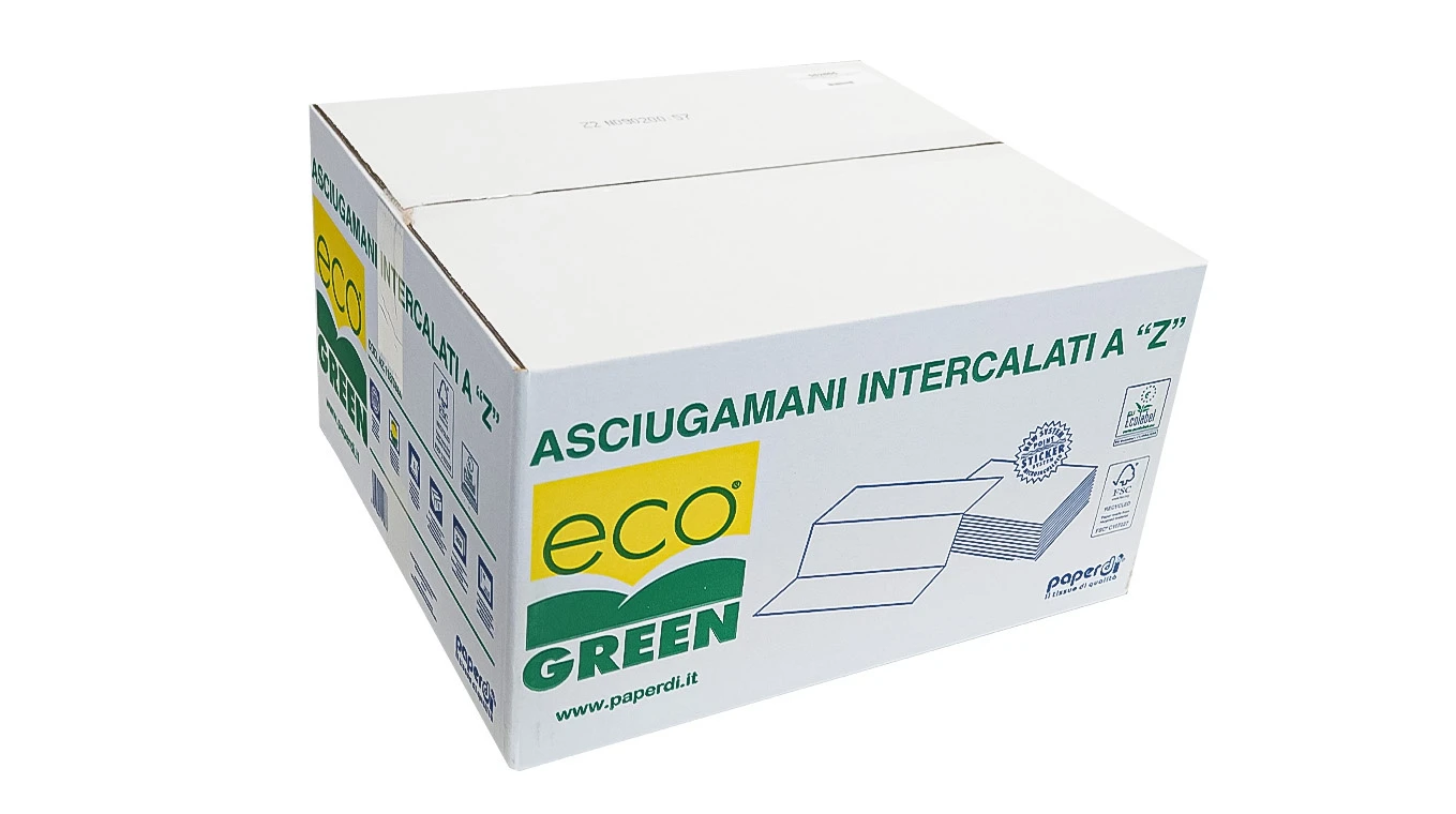 ECOGREEN Papierhandtücher Z-Falz, 2-lagig, hellgrau