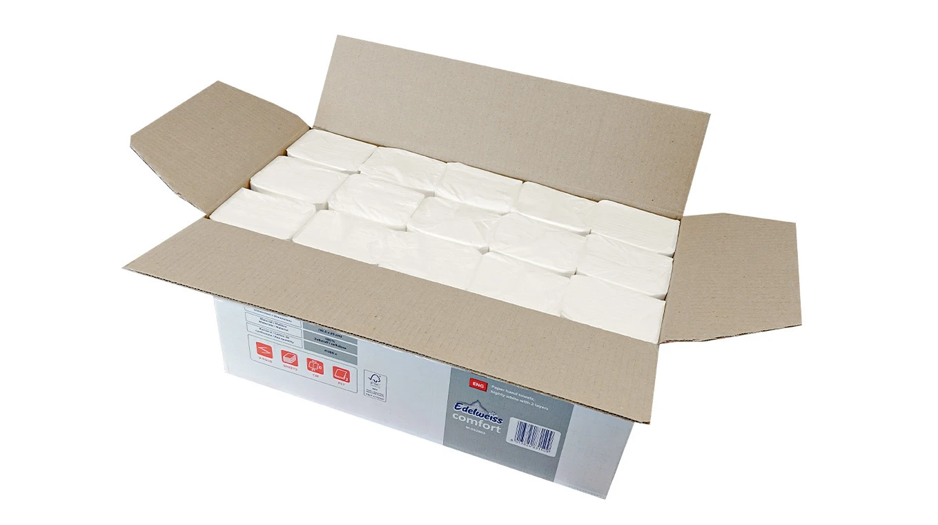 EDELWEISS comfort Papierhandtücher V-Falz, 2-lagig, hochweiss