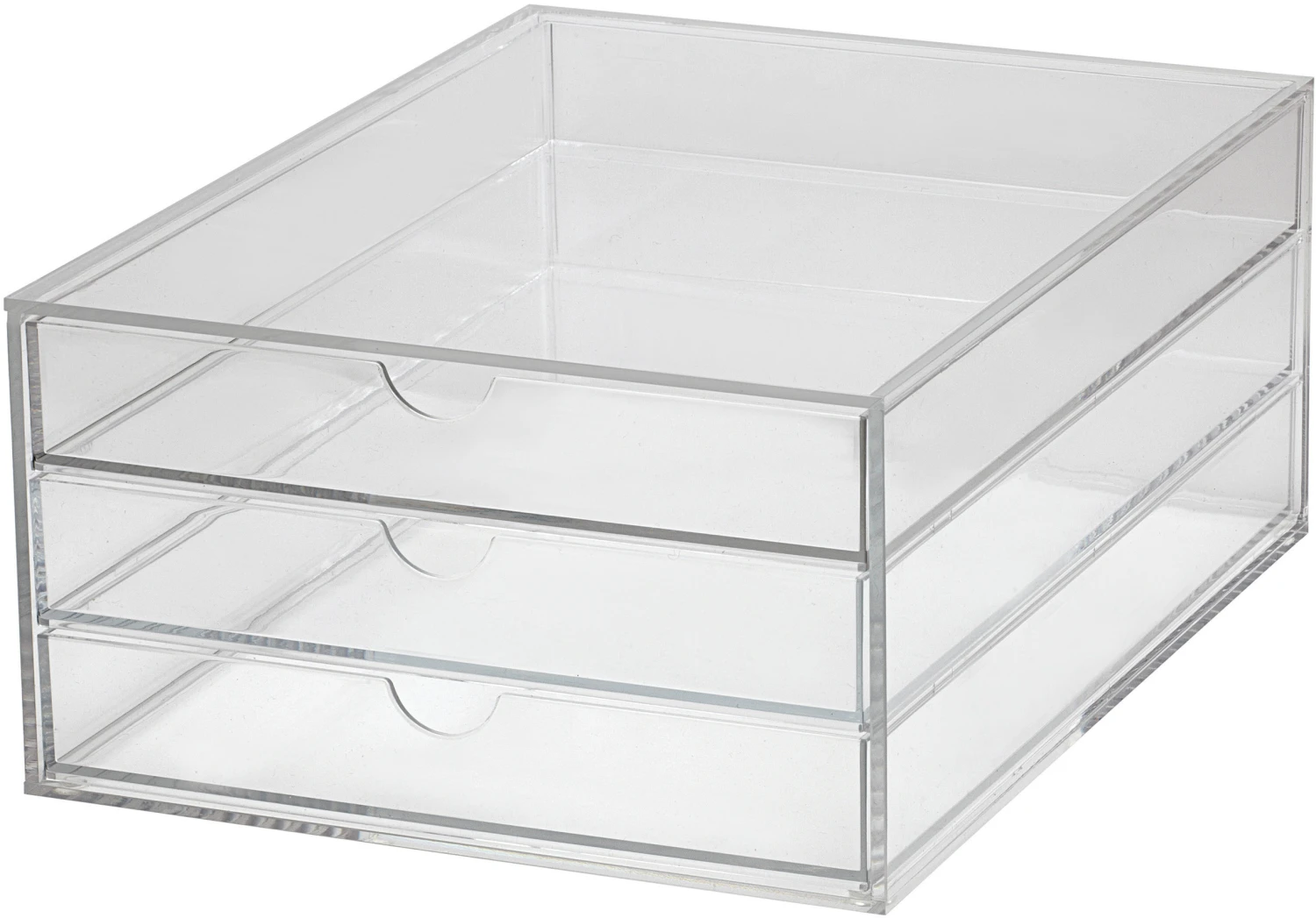 MAUL Schubladenbox Acryl A4 mit 3 Fächer