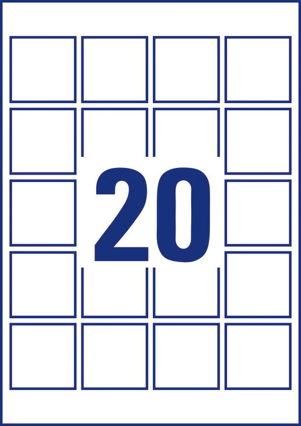 AVERY ZWECKFORM L7121-25 Etiketten 45x45mm