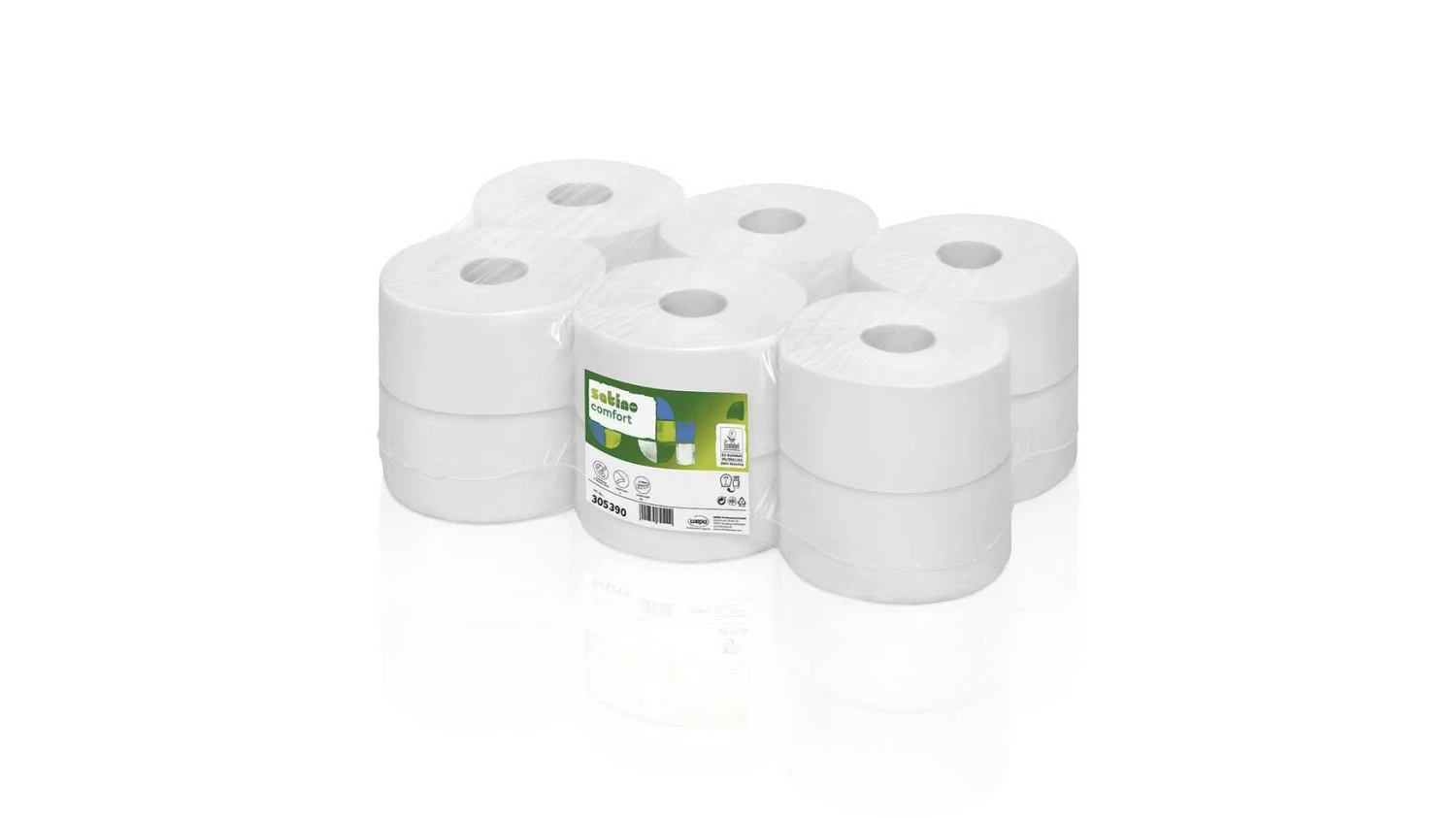 SATINO WC-Papier Comfort Jumbo Mini 2-lagig, 12 Rollen