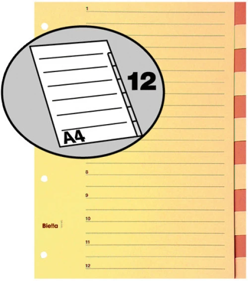 BIELLA Blankoregister 12-teilig