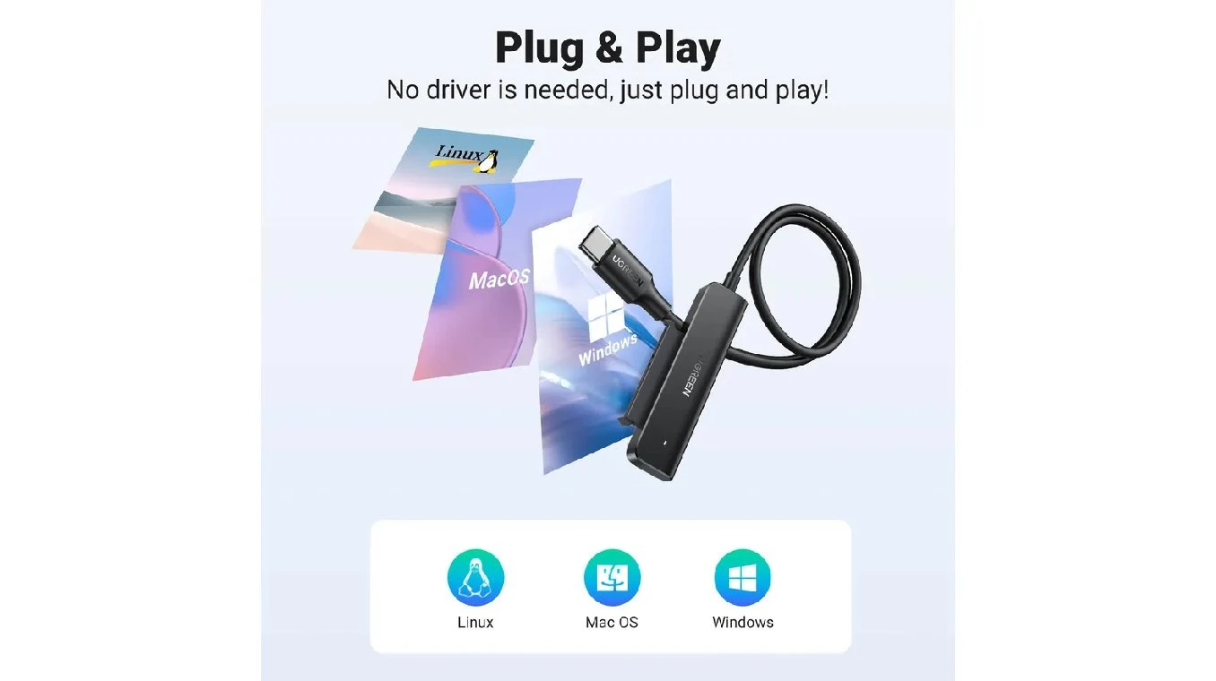 UGREEN USB-C 3.0 zu SATA Adapter 2.5"