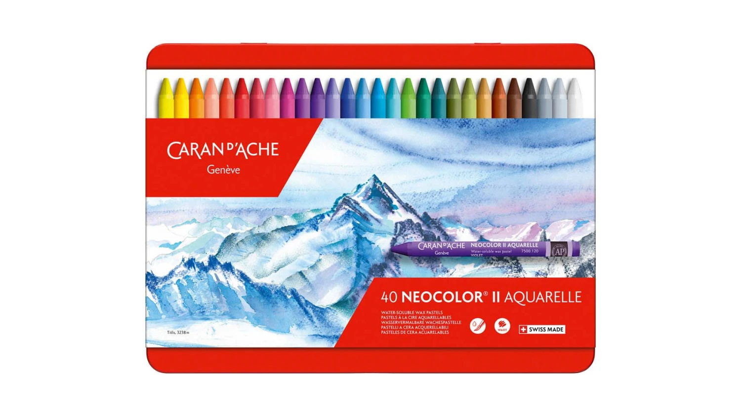 CARAN D'ACHE Wachsmalkreide Neocolor II - 40 Stück