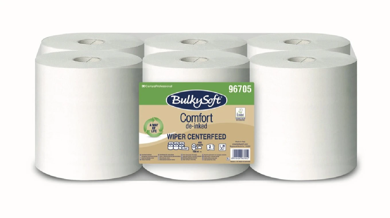 BULKYSOFT Papierwischtücher Comfort Midi 2-lagig, 6 Rollen