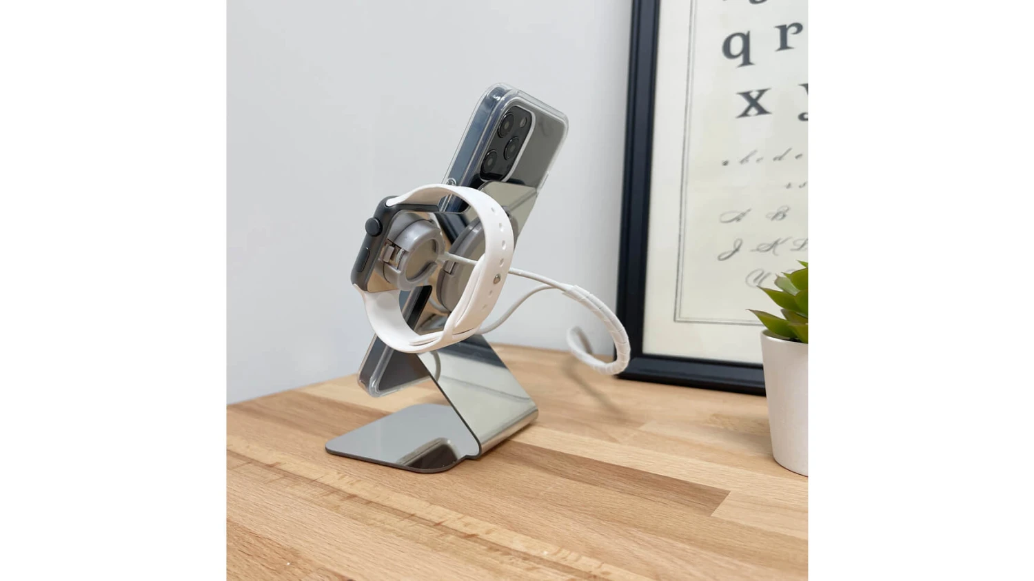 MACALLY MMAGSTAND2-SS MagSafe & Apple Watch Ständer