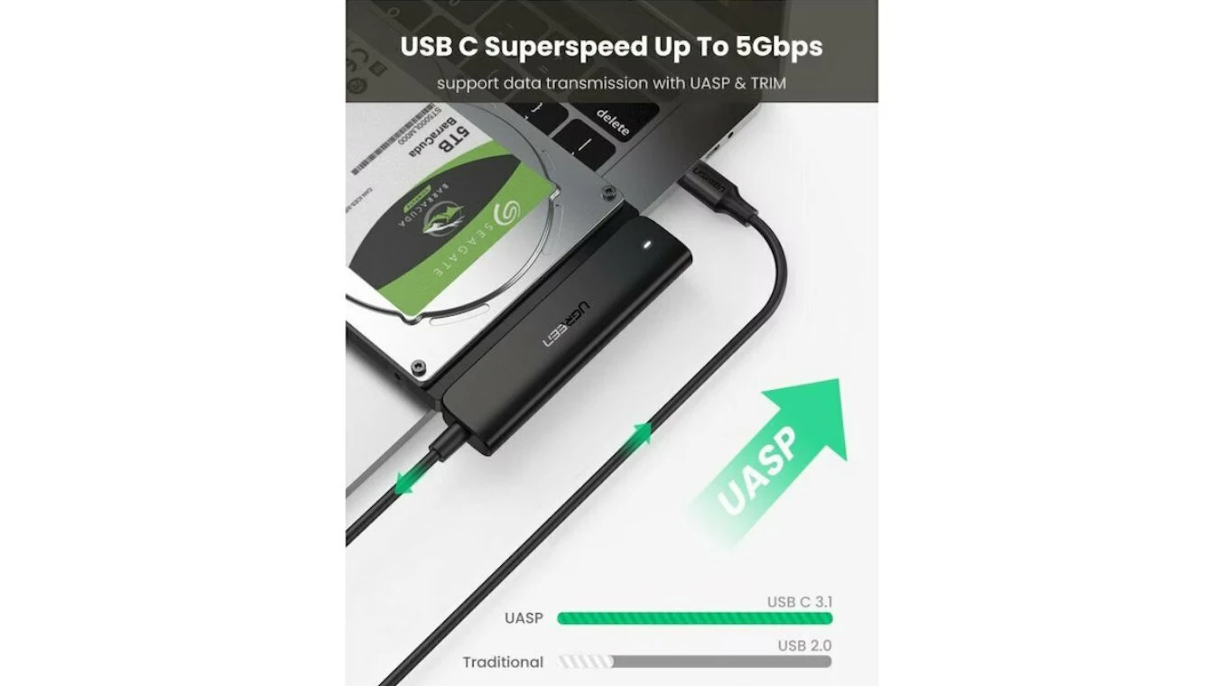 UGREEN USB-C 3.0 zu SATA Adapter 2.5"