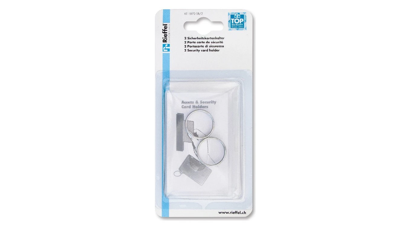 RIEFFEL Batch-Kartenanhänger transparent 2 Stück