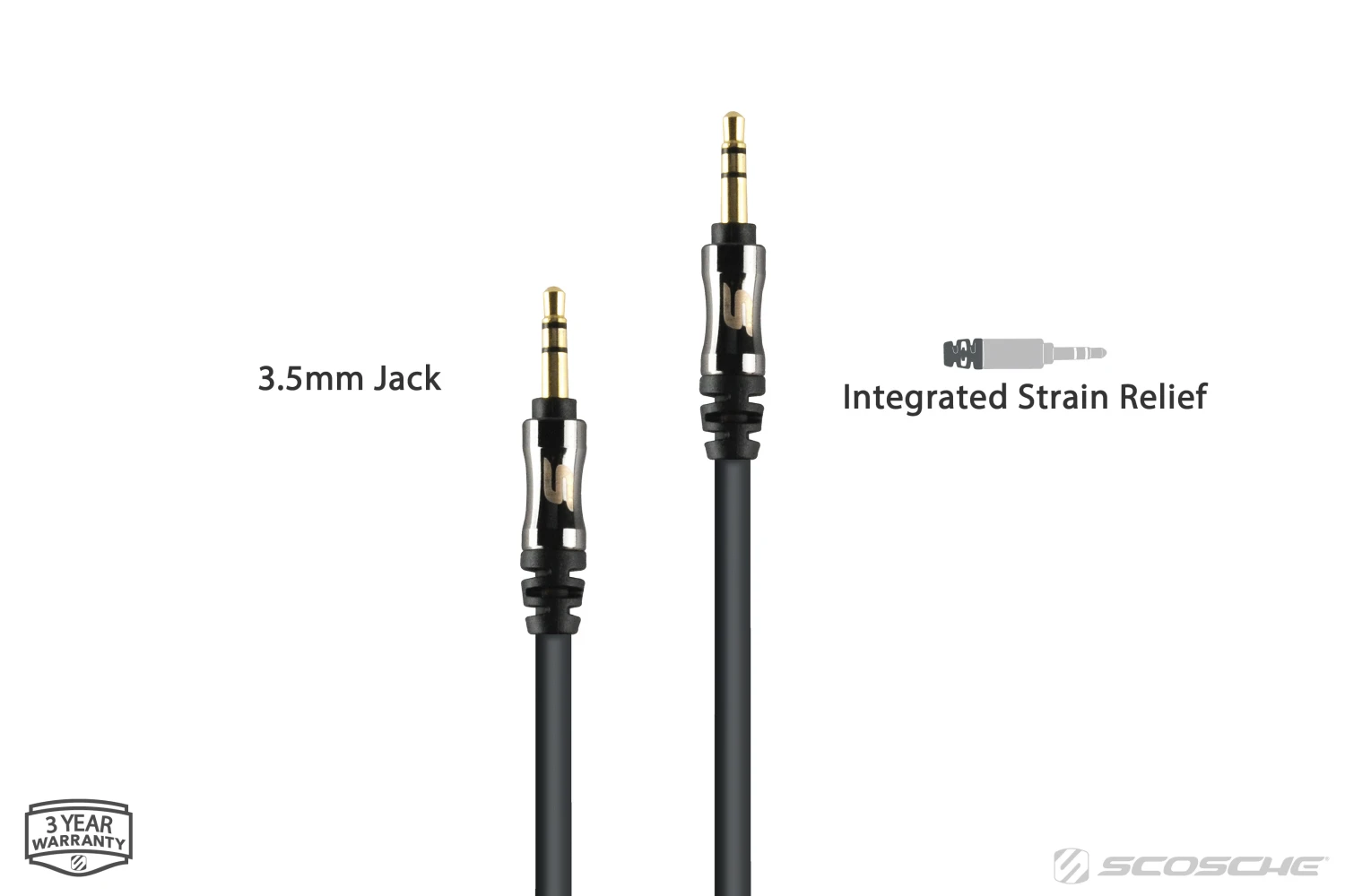 Scosche hookUP 3.5 mm Audiokabel 0.9 m