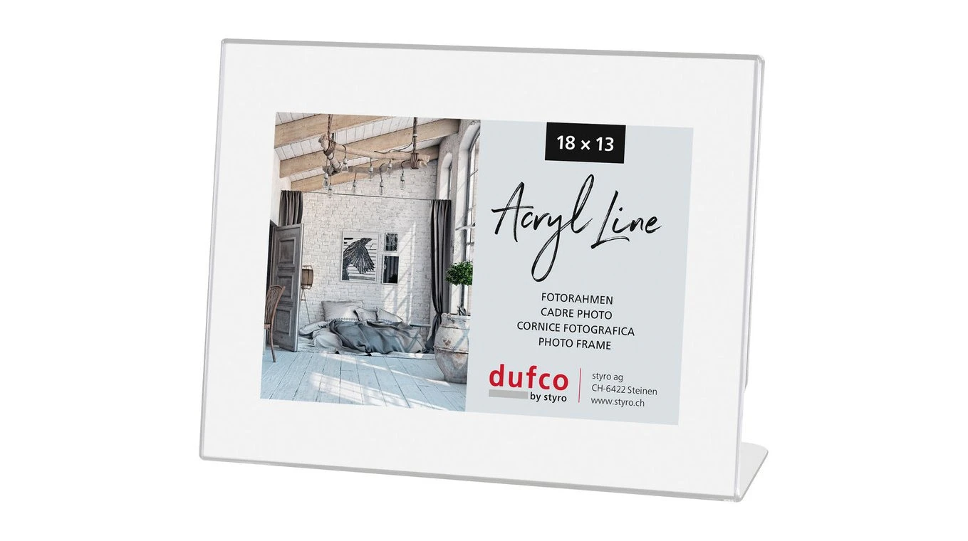 DUFCO "Acryl Line" Bilderrahmen Kunststoff 18 x 13 cm