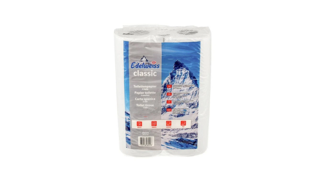 EDELWEISS WC-Papier Classic 2-lagig, 6 Rollen