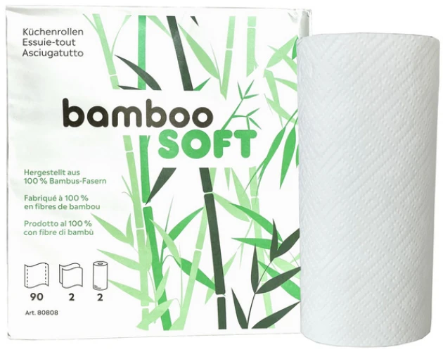 BAMBOOSOFT Haushaltsrollen 2-lagig, 40 Rollen