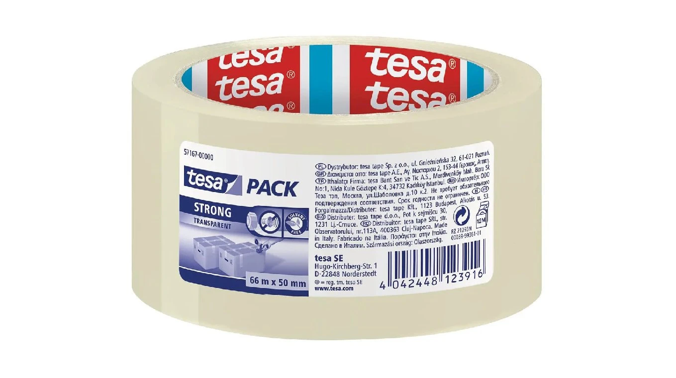 TESA Verpackungsband transparent 50 mm x 66 m
