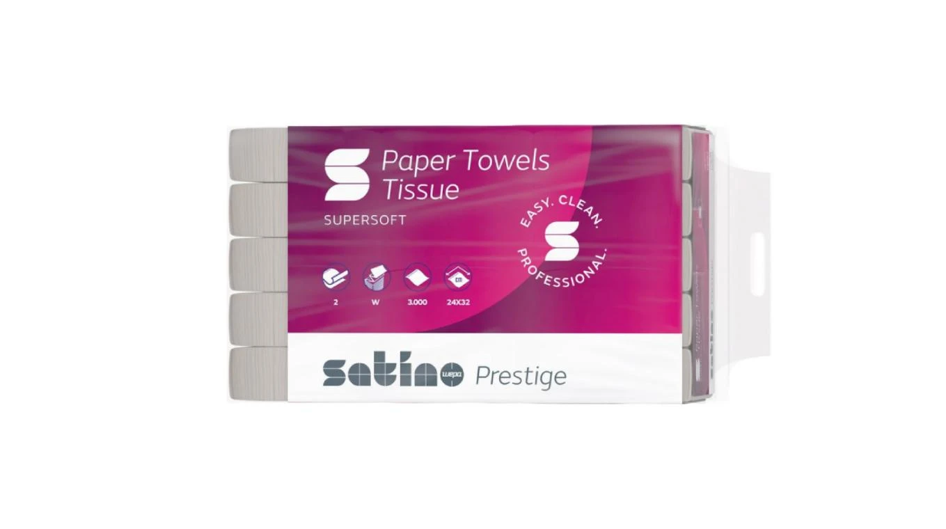SATINO Papierhandtücher Prestige W-Falz, 2-lagig, hochweiss