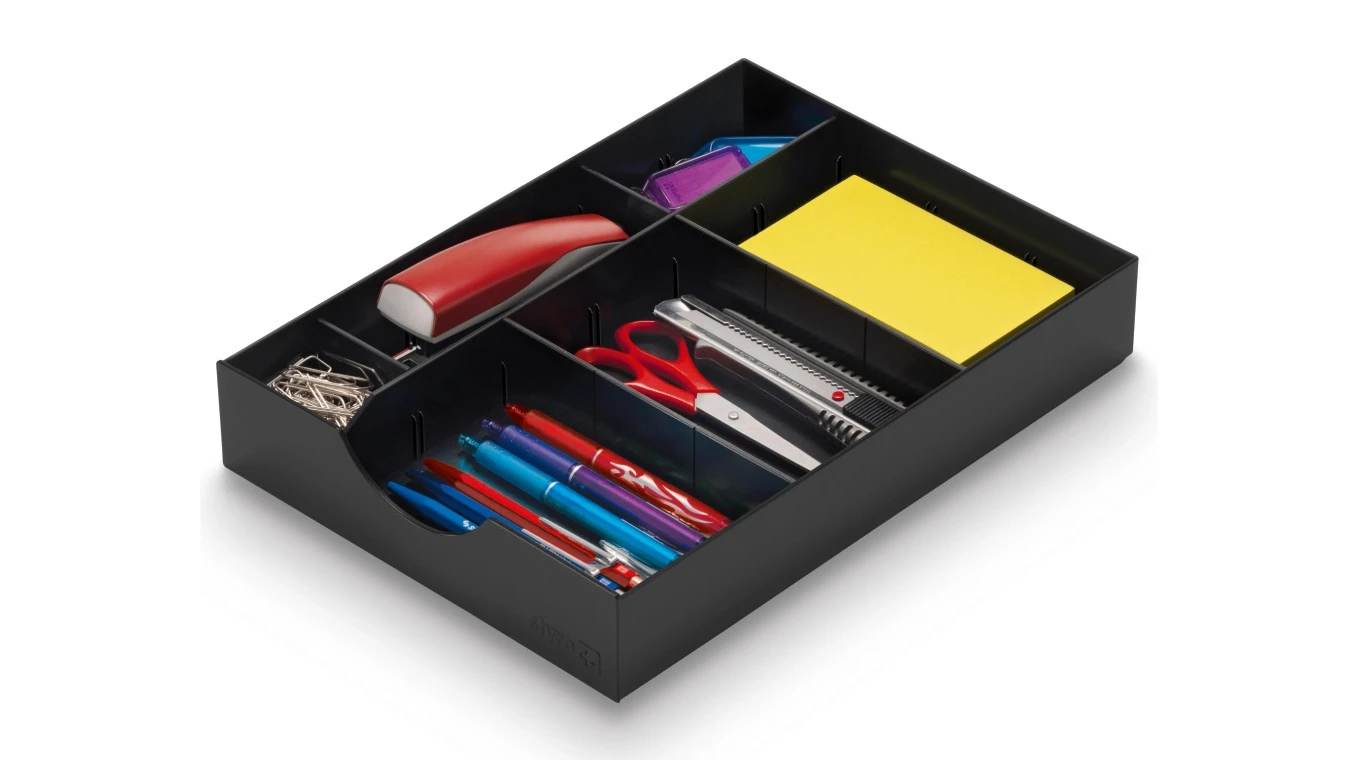 STYRO styrodoc System-Schublade, schwarz, 23 × 32 × 5,3 cm