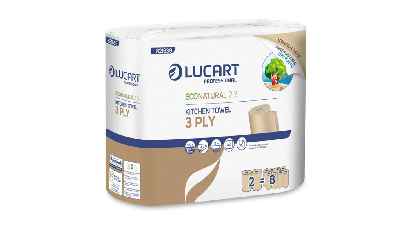 LUCART Haushaltsrollen EcoNatural 2.3, 3-lagig, 24 Rollen