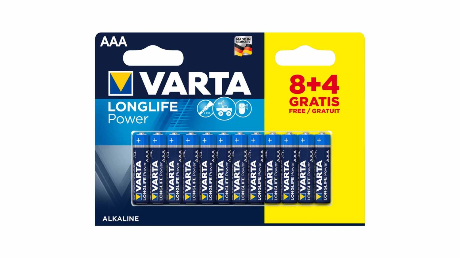 VARTA Batterie Longlife Power AAA/LR03 – 12er Pack