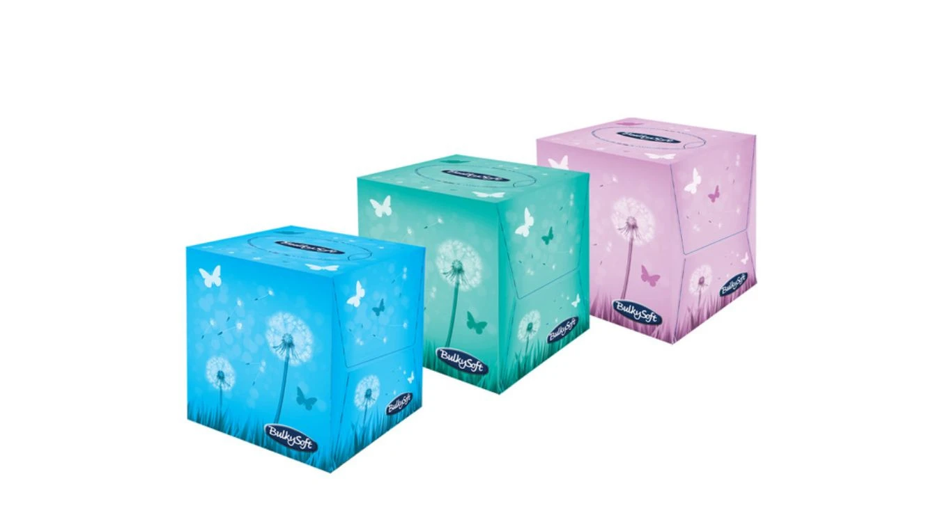 BULKYSOFT Kosmetiktücher Würfel 3-lagig, 24 Stück