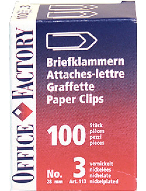 SMART OFFICE Büroklammern Gr.3 - 100 Stk.