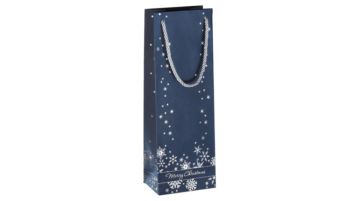 SIGEL Geschenktaschen "Schneeflocken" mit Silberprägung