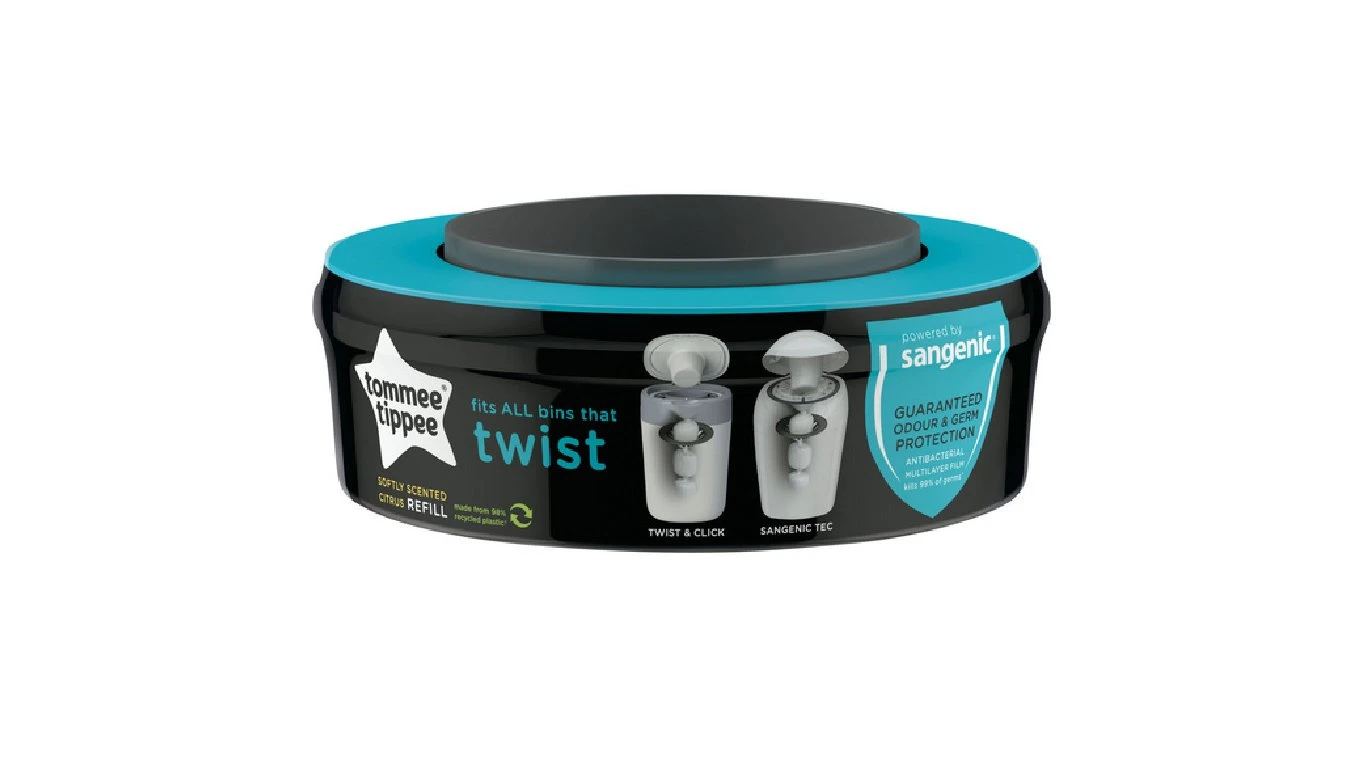TOMMEE TIPPEE Nachfüllkassette für Windeleimer Twist & Click 4 Stück