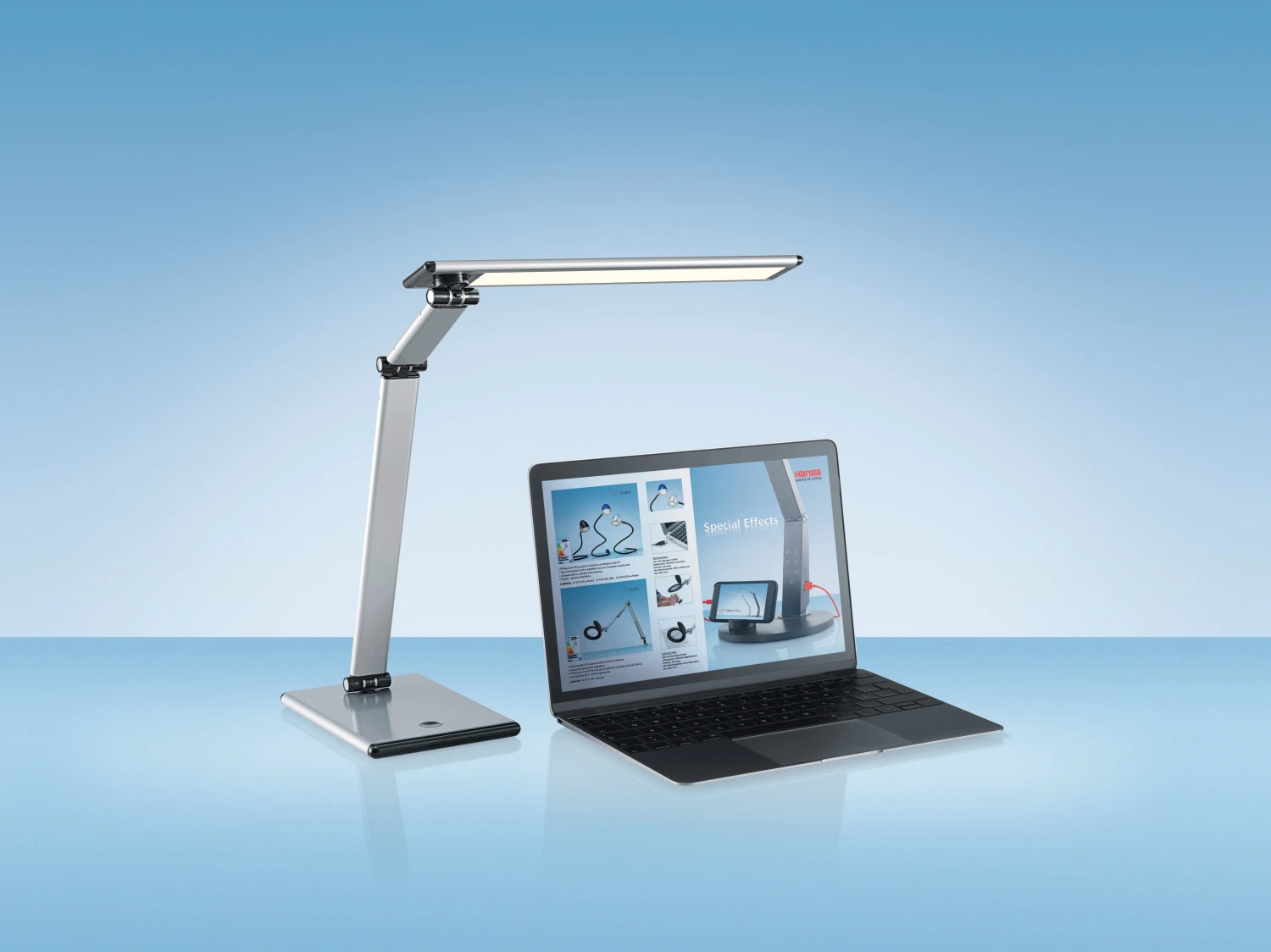 HANSA LED Slim, Arbeitsleuchte, space-silber, 7 W,