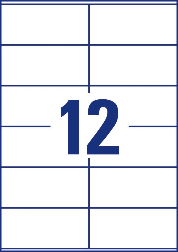 AVERY ZWECKFORM 3424-10 Etiketten, 48 x 105 mm, 10 Blatt