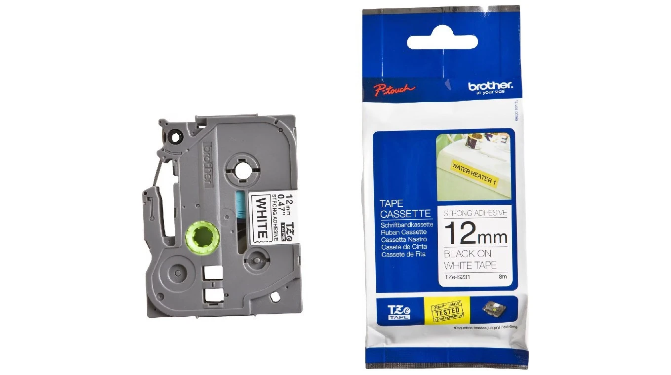 BROTHER P-TOUCH TZES231 Beschriftungsband 12 mm x 8 m