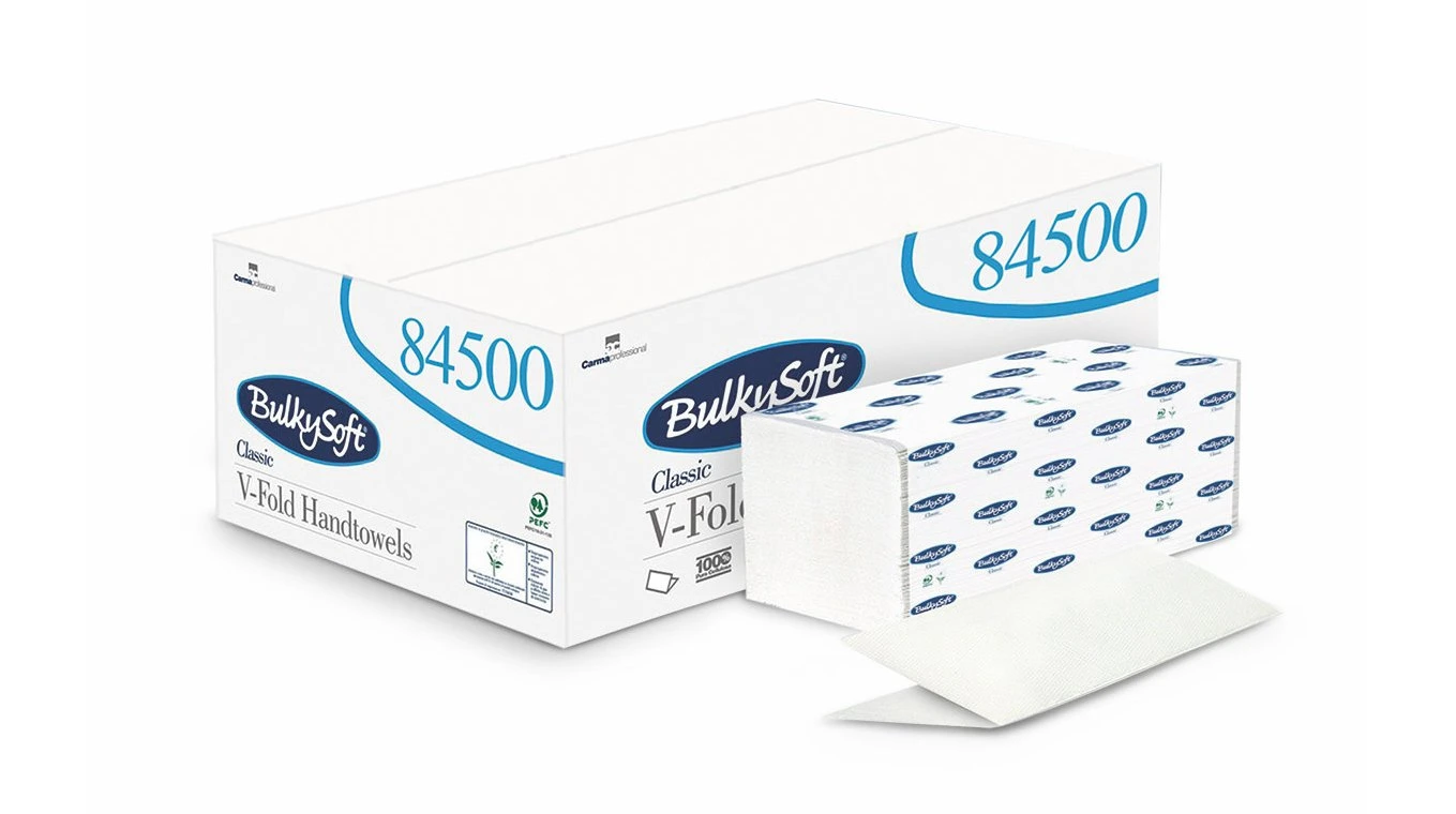 BULKYSOFT Papierhandtücher Classic V-Falz, 2-lagig, weiss