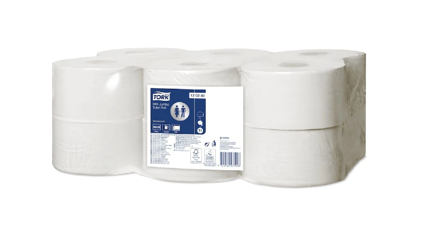 TORK WC-Papier Advanced Jumbo Mini 2-lagig, 12 Rollen