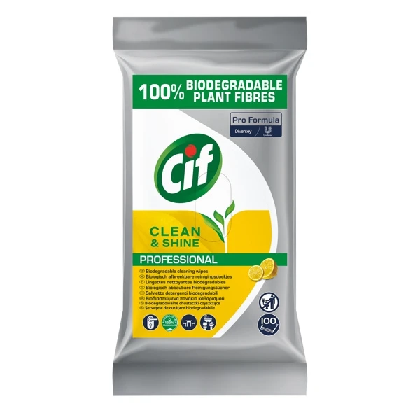 CIF Allzweck-Reinigungstücher Clean & Shine Professional Wipes 4 x 100 Tücher