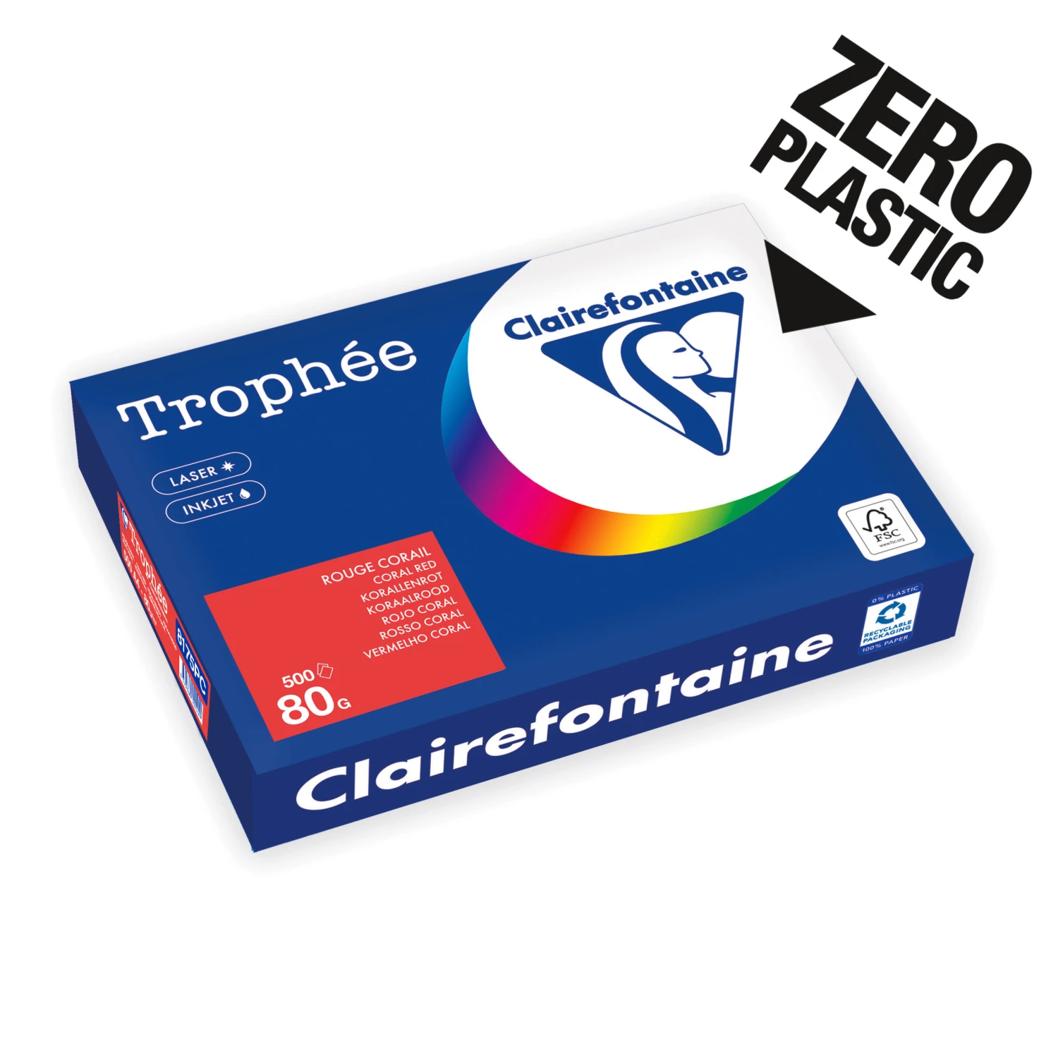 CLAIREFONTAINE Kopierpapier Trophée Intensiv A4, 80 g/m², 500 Blatt