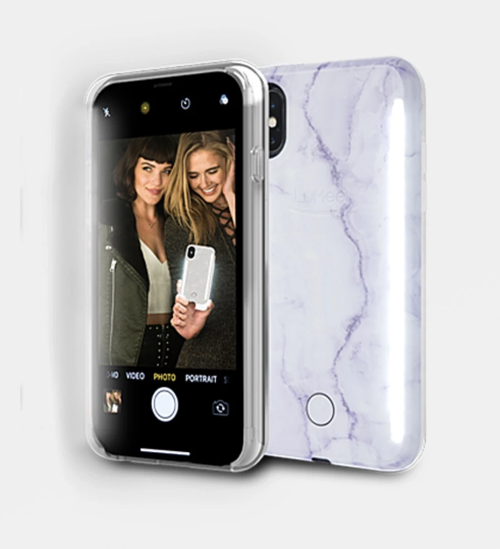 LUMEE Duo Marble LED Selfie Case iPhone X/XS