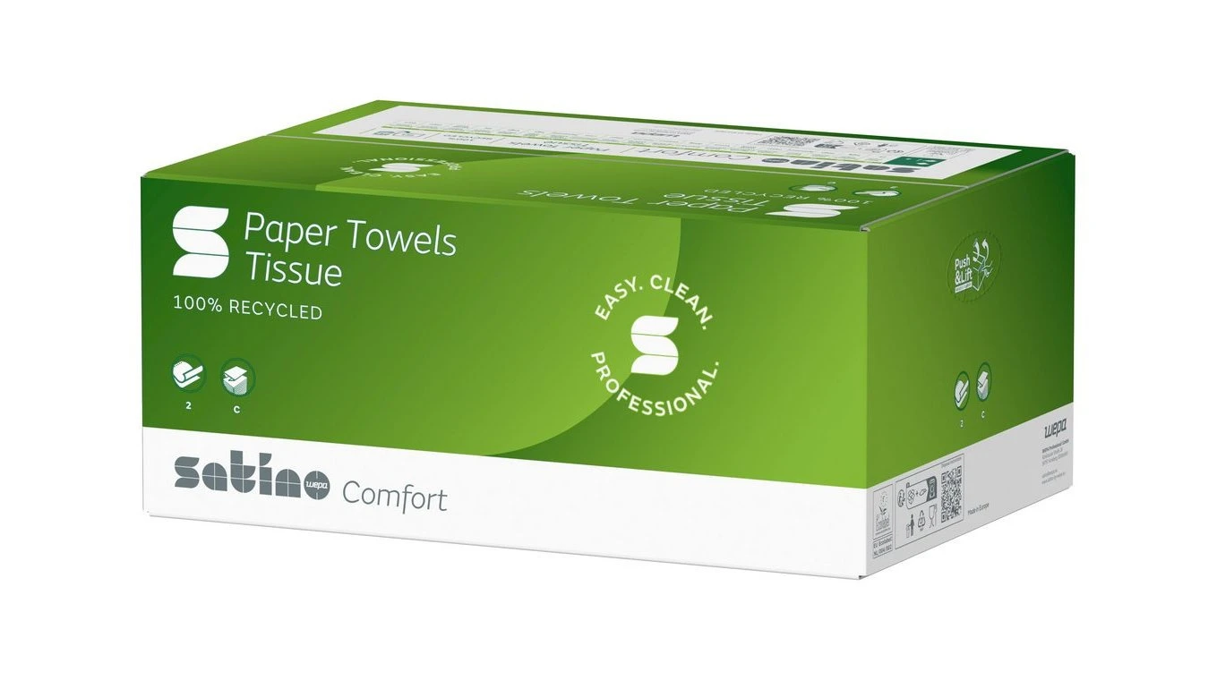SATINO Papierhandtücher Comfort C-Falz, 2-lagig, hochweiss