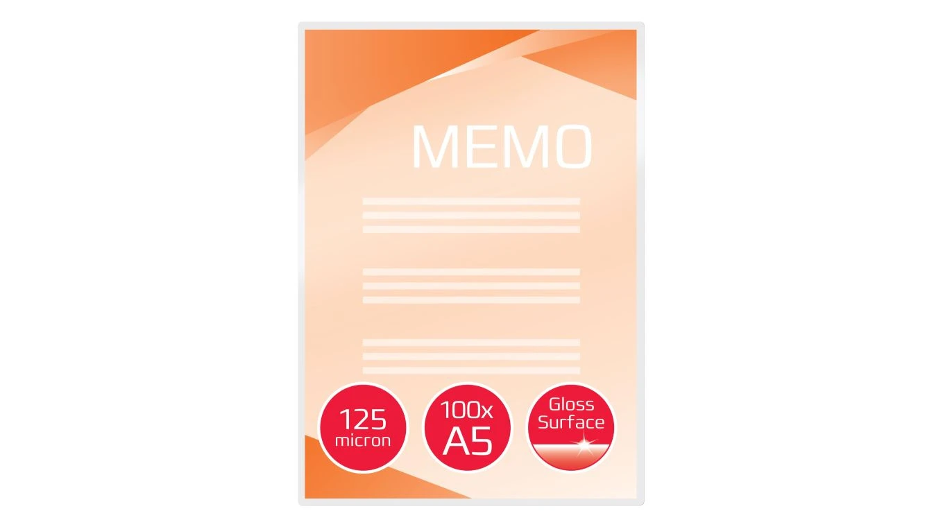 GBC Laminierfolien in Premiumqualität A5, 125my, 100 Stk.