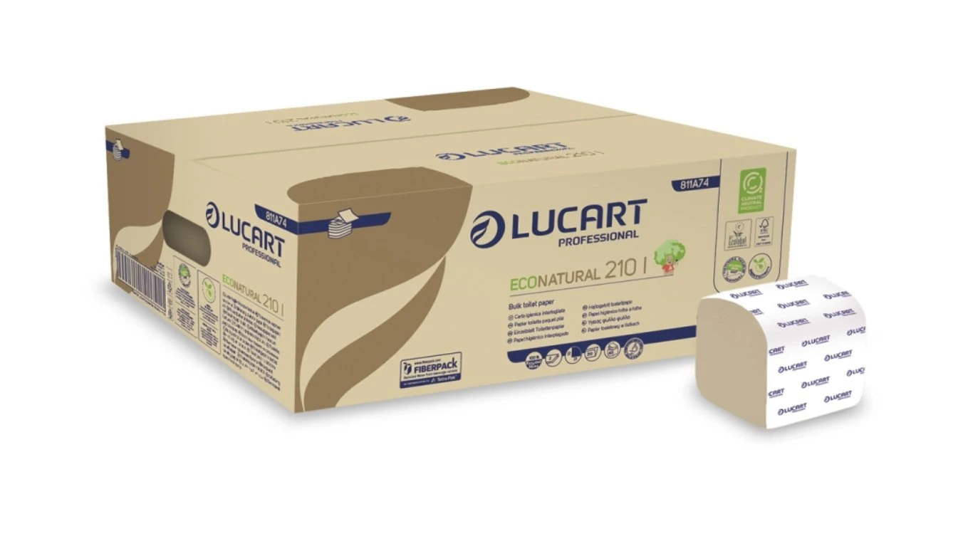 LUCART WC-Papier Einzelblatt EcoNatural 2-lagig, 8'400 Blatt