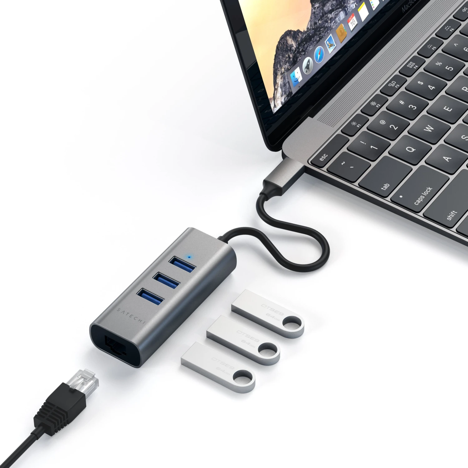 Satechi USB-C Alu Hub + Ethernet