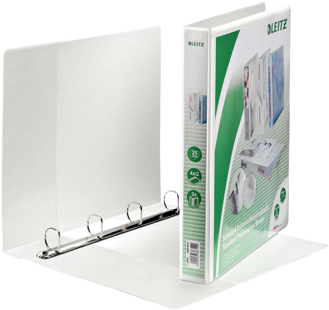 LEITZ Präsentationsringbuch A4, 25 mm - 4 Ringe