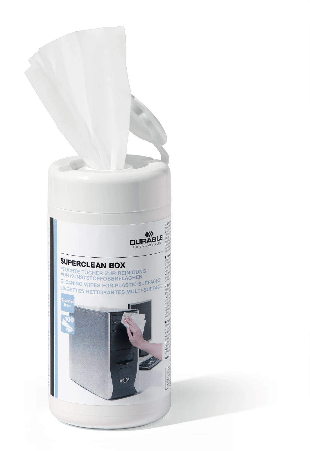DURABLE Kunststoffreinigungstücher Superclean Dose